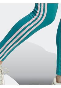 Adidas - adidas Legginsy Essentials 3-Stripes High-Waisted Single Jersey Leggings IL3378 Turkusowy. Kolor: turkusowy. Materiał: bawełna #5