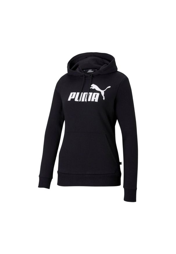 Puma - Damska Bluza Z Kapturem Z Logo Essentials. Typ kołnierza: kaptur. Kolor: czarny