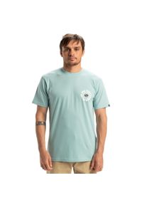 Quiksilver - Koszulka z krótkim rękawem dla Mężczyzn EVO ROAD Niebieski. Kolor: niebieski. Materiał: materiał, bawełna. Długość rękawa: krótki rękaw. Długość: krótkie