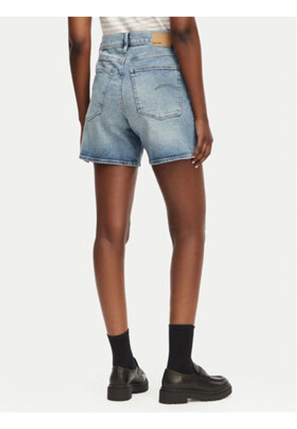 G-Star RAW - G-Star Raw Szorty jeansowe Clean Edge D28386-E205 Niebieski jasny Regular Fit. Kolor: niebieski. Materiał: bawełna