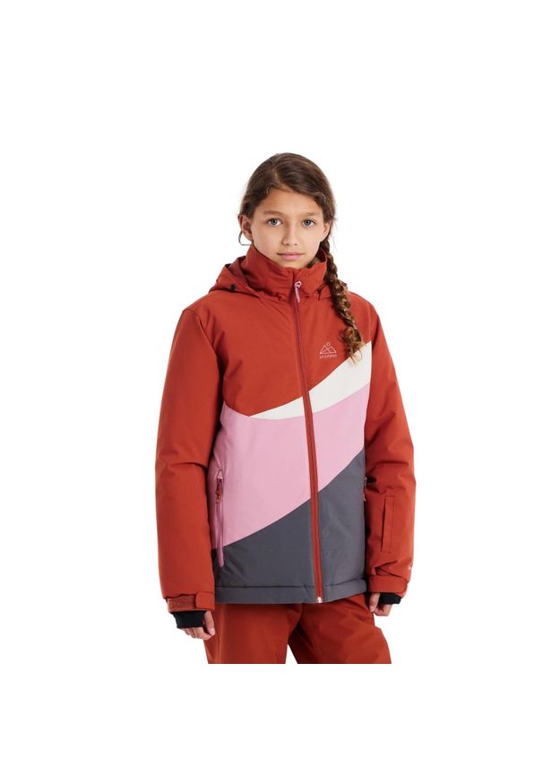 Dziewczęca kurtka narciarska Protest Prtcoot. Kolor: wielokolorowy, czerwony, pomarańczowy. Sezon: zima. Sport: narciarstwo