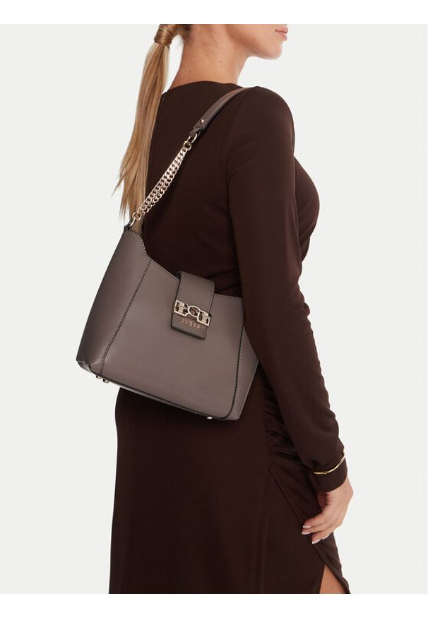 Guess Torebka HWVG98 91010 Brązowy. Kolor: brązowy. Materiał: skórzane