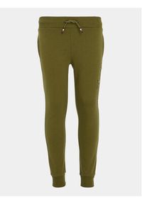 TOMMY HILFIGER - Tommy Hilfiger Spodnie dresowe KS0KS00207 M Zielony Regular Fit. Kolor: zielony. Materiał: bawełna