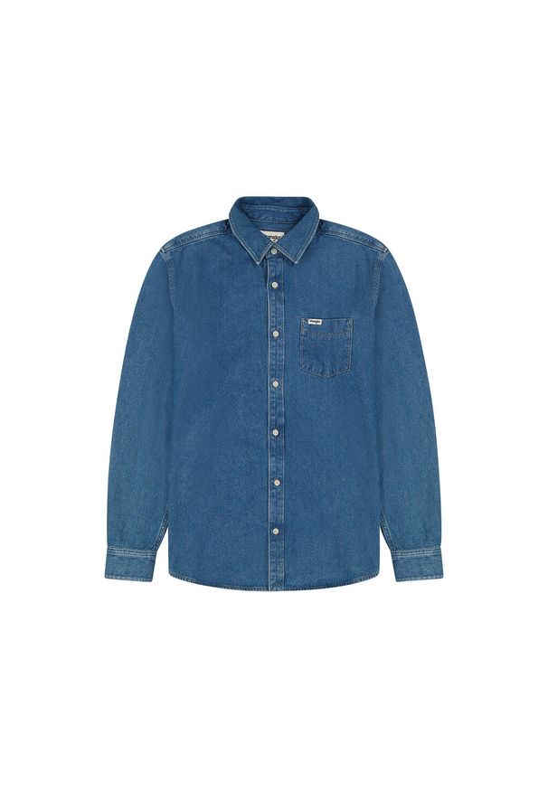 Wrangler - WRANGLER MĘSKA KOSZULA 1 PKT SHIRT DARK STONE 112357190 W5X2015411