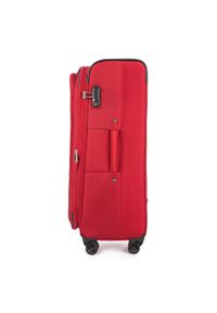 Wittchen - Duża miękka walizka prosta. Kolor: czerwony. Materiał: poliester #5