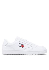 Tommy Jeans Sneakersy Retro Leather EM0EM01190 Biały. Kolor: biały. Materiał: skóra #1