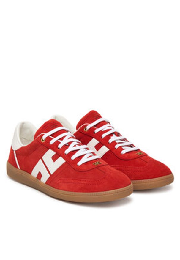 Elisabetta Franchi Sneakersy SA61G61E2 Pomarańczowy. Kolor: pomarańczowy. Materiał: skóra, zamsz