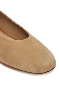 Weekend Max Mara Baleriny Todisuede 2525526074600 Beżowy. Kolor: beżowy. Materiał: zamsz, skóra