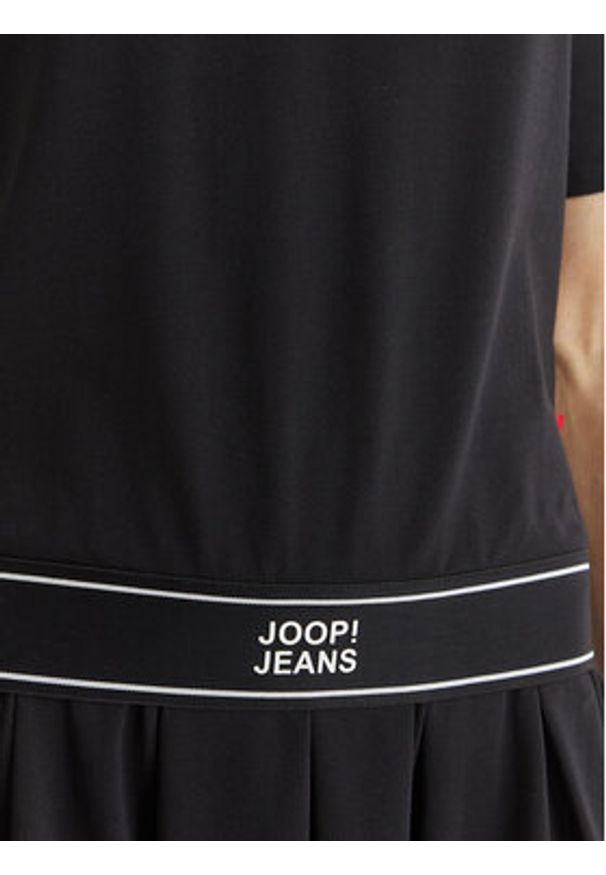 JOOP! Jeans Polo Talena 10100104 30100660 Czarny Modern Fit. Typ kołnierza: polo. Kolor: czarny. Materiał: syntetyk