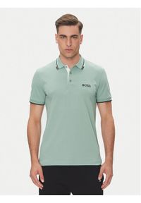 BOSS Polo Paddy Pro 50469102 Zielony Regular Fit. Typ kołnierza: polo. Kolor: zielony. Materiał: syntetyk