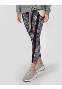 Trussardi Jeans - Trussardi Sport Legginsy | 44P00022 | Kobieta | Czarny. Kolor: czarny. Materiał: nylon, elastan. Wzór: aplikacja. Styl: sportowy