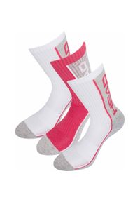 Head - Damskie skarpetki Crew do użytku sportowego 3-pak 35-38 Oddychająca bawełna. Kolor: różowy, szary, wielokolorowy, czarny. Materiał: bawełna. Sport: bieganie #1