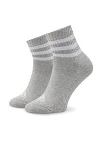Adidas - adidas Skarpety krótkie 3-Stripes Cushioned Sportswear Mid-Cut Socks 3 Pairs IC1318 Szary. Kolor: szary. Materiał: bawełna #4