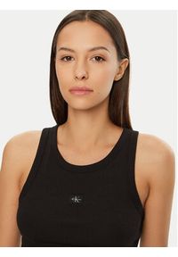 Calvin Klein Jeans Top J20J224762 Czarny Slim Fit. Kolor: czarny. Materiał: bawełna #3