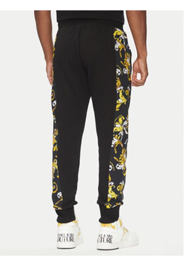 Versace Jeans Couture Spodnie dresowe 78GAA3C0 Czarny Regular Fit. Kolor: czarny. Materiał: bawełna