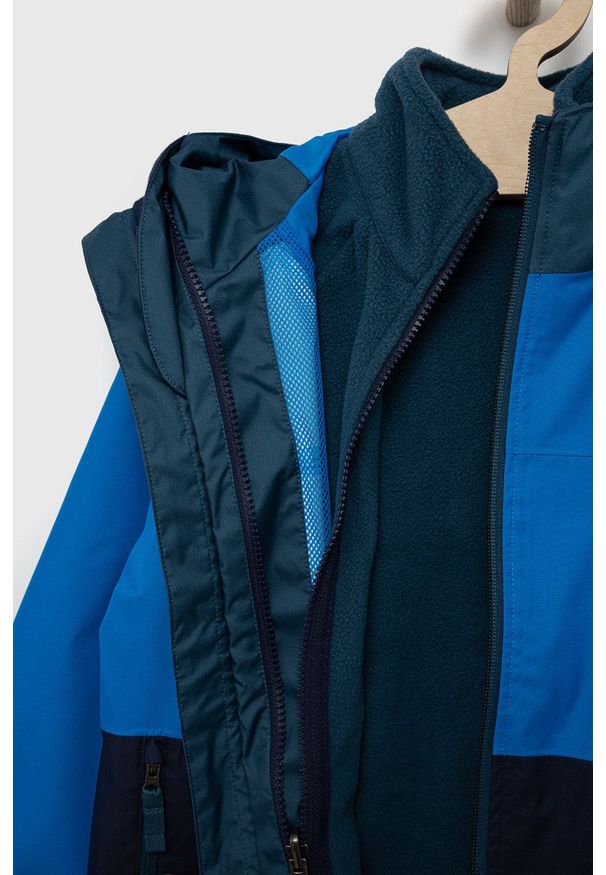The North Face Kurtka dziecięca. Okazja: na co dzień. Kolor: niebieski. Materiał: materiał. Styl: casual
