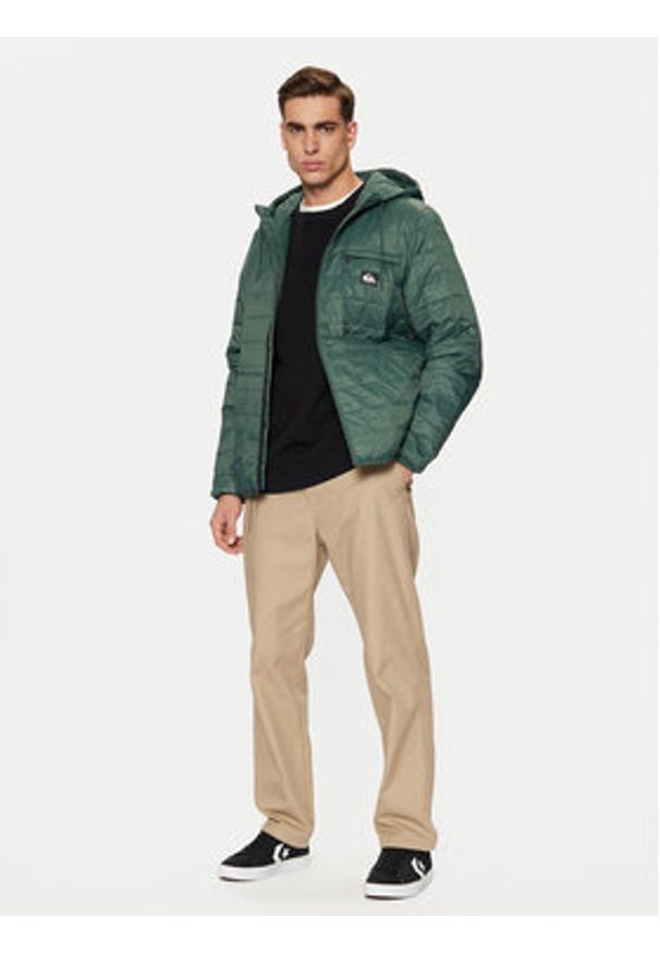 Quiksilver Kurtka przejściowa Check Mate EQYJK04095 Zielony Regular Fit. Kolor: zielony. Materiał: syntetyk