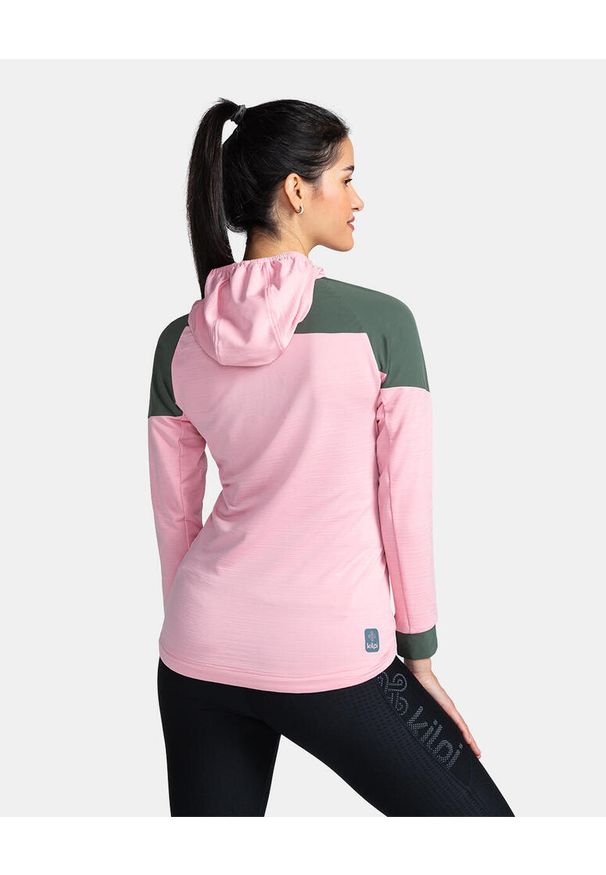 Damska elastyczna warstwa środkowa Kilpi MEMPHIS-W. Kolor: różowy. Materiał: polar. Sport: turystyka piesza