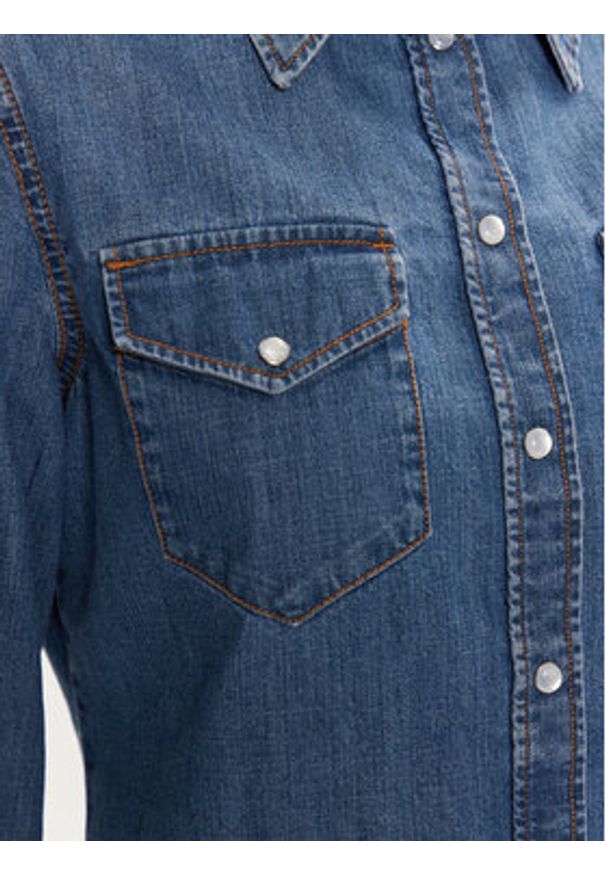 Tommy Jeans Sukienka jeansowa Western DW0DW19853 Niebieski Regular Fit. Kolor: niebieski. Materiał: bawełna, lyocell