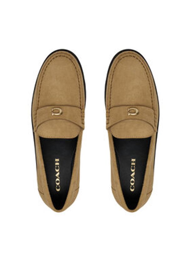 Coach Loafersy Jocelyn CZ376 Beżowy. Kolor: beżowy. Materiał: zamsz, skóra