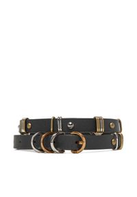 Pinko - PINKO Pasek Damski Cerise H1.5 Belt 20251 PLT01 104587 A2BA Czarny. Kolor: czarny. Materiał: skóra