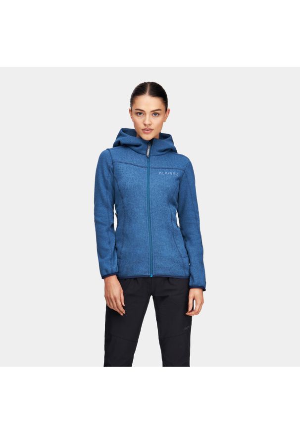Bluza trekkingiwa polarowa damska Alpinus Stroppia. Kolor: niebieski. Materiał: polar. Sport: turystyka piesza