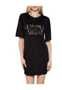 Emporio Armani Sukienka codzienna EW000618 AF12187 UC001 Czarny Loose Fit. Okazja: na co dzień. Kolor: czarny. Materiał: wiskoza. Typ sukienki: proste. Styl: casual