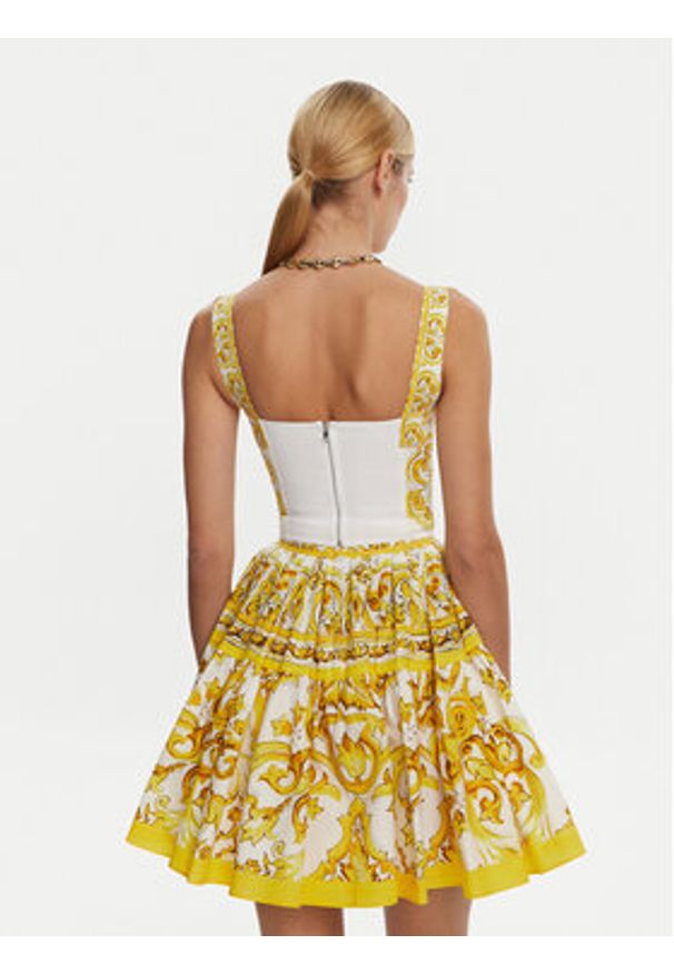 DOLCE & GABBANA - Dolce&Gabbana Top F7W98T HH5EA Żółty Regular Fit. Kolor: żółty. Materiał: bawełna