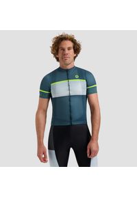ROGELLI - Koszulka kolarska męska Rogelli Hero II. Kolor: żółty, niebieski, zielony, wielokolorowy. Sport: kolarstwo #1