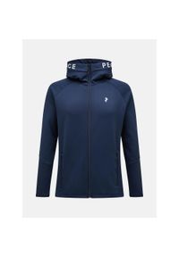 Bluza Peak Performance męska Rider Zip Hood. Kolor: niebieski