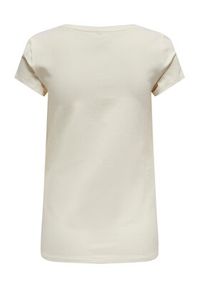 only - ONLY T-Shirt 15316416 Biały Slim Fit. Kolor: biały. Materiał: bawełna
