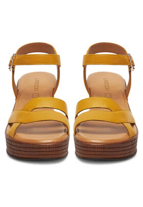 Lasocki Sandały WI16-NYASA-03 Żółty. Kolor: żółty. Materiał: skóra