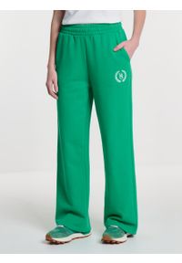 Big-Star - Spodnie damskie dresowe z prostą nogawką zielone Pekina 301/ Springa 301. Kolor: zielony. Materiał: dresówka. Wzór: haft. Sezon: lato #1
