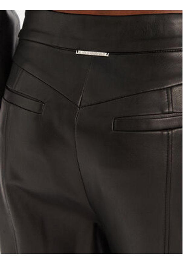 Karl Lagerfeld - KARL LAGERFELD Spodnie z imitacji skóry A3W10091 Czarny Straight Fit. Kolor: czarny. Materiał: skóra