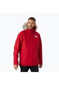 Kurtka puchowa męska Helly Hansen Coastal 3.0 Parka. Typ kołnierza: kaptur. Kolor: czerwony. Materiał: puch. Sport: turystyka piesza #1