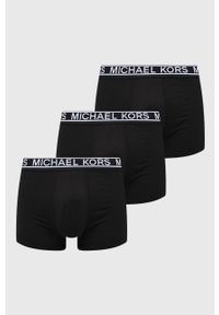Michael Kors bokserki 3-pack męskie kolor czarny. Kolor: czarny. Materiał: włókno, materiał #1