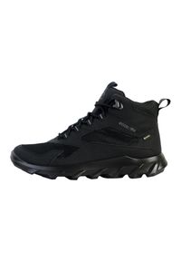 ecco - Buty do chodzenia męskie Ecco Mx Mid Gtx. Kolor: czarny. Materiał: skóra. Szerokość cholewki: normalna. Sport: turystyka piesza