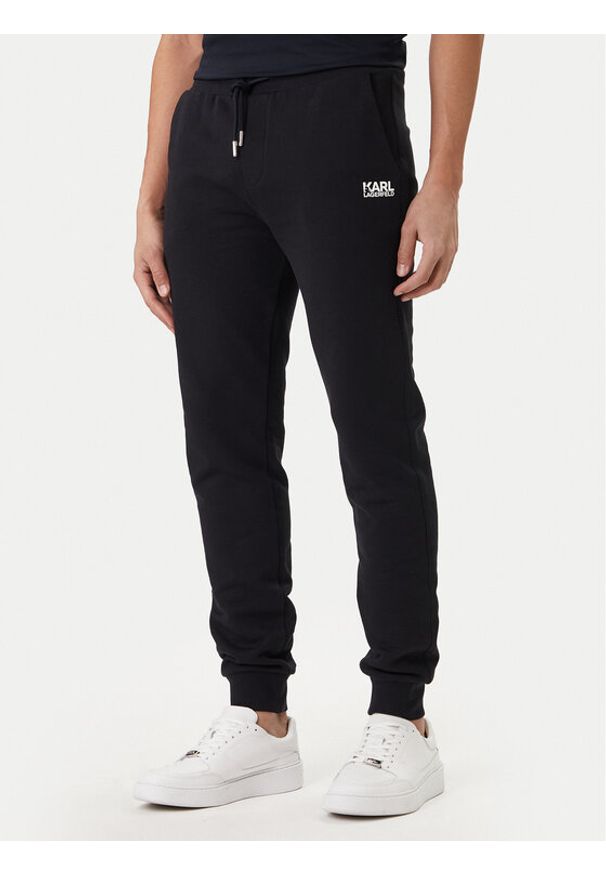 Karl Lagerfeld - KARL LAGERFELD Spodnie dresowe 705782 562917 Granatowy Regular Fit. Kolor: niebieski. Materiał: bawełna