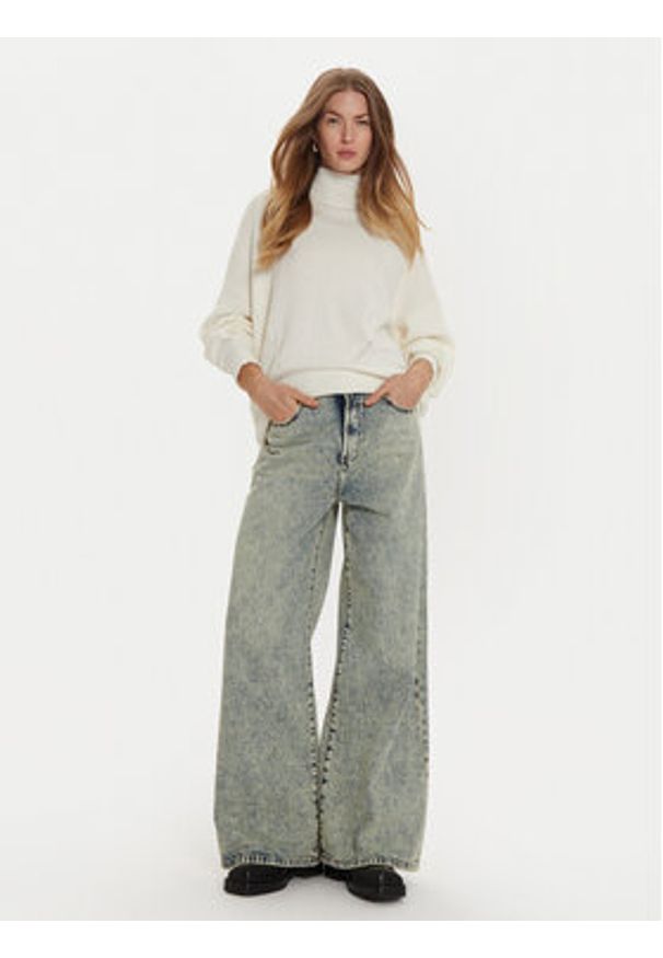 ViCOLO Sweter 77039S Écru Regular Fit. Materiał: syntetyk
