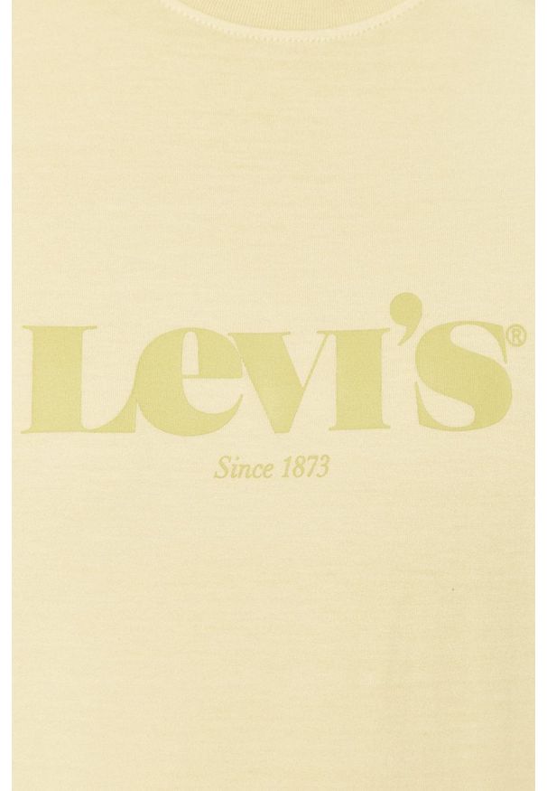 Levi's® - Levi's - T-shirt. Okazja: na co dzień, na spotkanie biznesowe. Kolor: zielony. Wzór: nadruk. Styl: biznesowy, casual