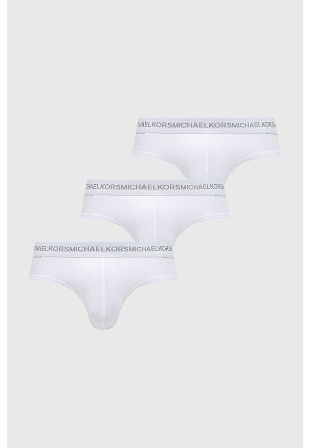 MICHAEL Michael Kors slipy 6BR1N20773 (3-pack) męskie kolor biały. Kolor: biały. Materiał: bawełna, włókno. Długość: długie