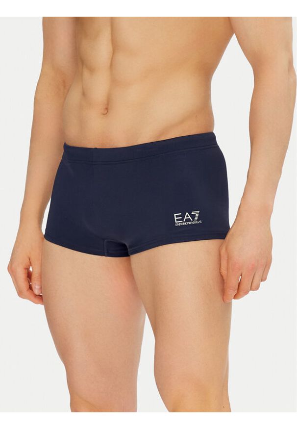 EA7 Emporio Armani Kąpielówki 7M000551 AF14514 MB010 Granatowy. Kolor: niebieski. Materiał: syntetyk