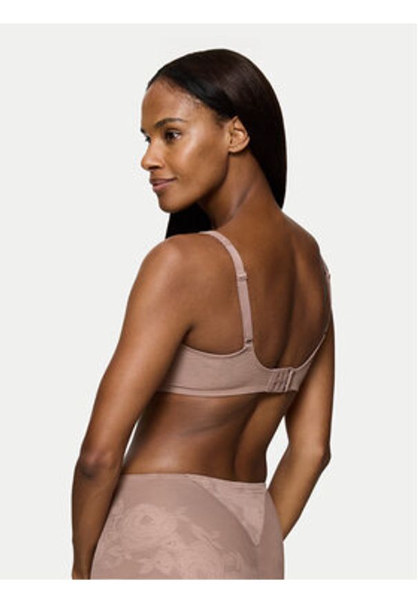 Triumph Biustonosz z fiszbiną Wild Rose Sensation 10205953 Brązowy. Kolor: brązowy. Materiał: syntetyk