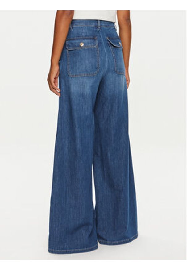 Marella Jeansy 2423186014 Niebieski Wide Leg. Kolor: niebieski