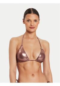 Guess Góra od bikini E4YJ09 KCDG0 Brązowy. Kolor: brązowy. Materiał: syntetyk