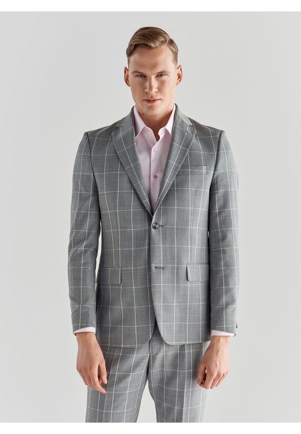 Pako Lorente - Spodnie męskie garniturowe BUENAVISTA P20SF-6G-025-S. Materiał: poliester, wełna