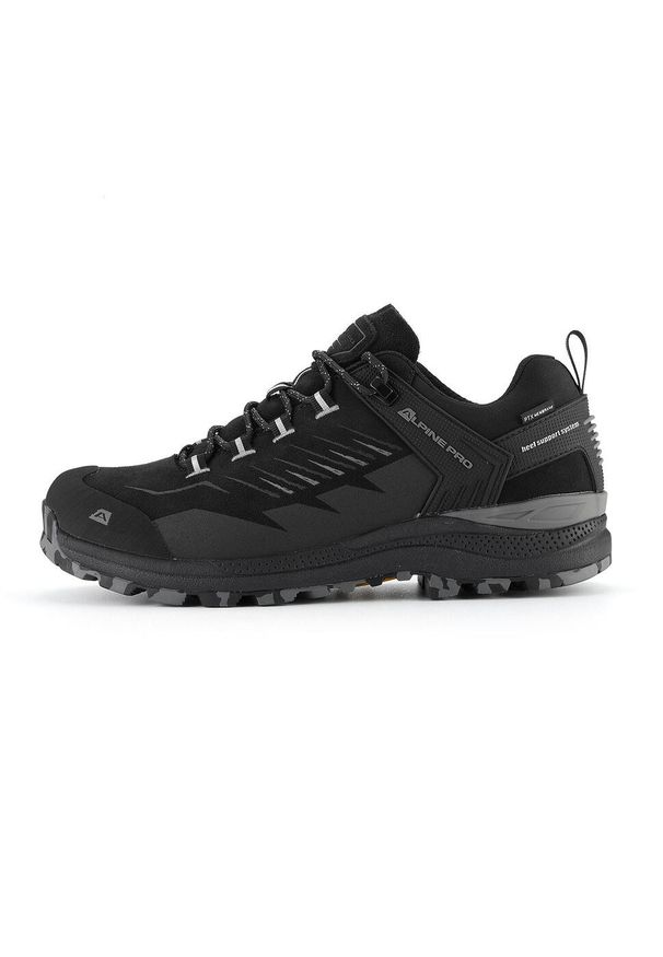 ALPINE PRO - Buty trekkingowe niskie Alpine Pro Zereme Vibram. Kolor: czarny. Materiał: skóra. Szerokość cholewki: normalna
