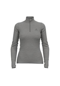 Koszulka termoaktywna z długim rękawem i półgolfem damska Odlo MERINO 200. Kolor: szary. Długość rękawa: długi rękaw. Długość: długie #1