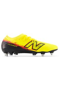 Korki męskie New Balance FURON ELITE SG V8 UF1S93W – żółte. Kolor: żółty. Materiał: włókno. Szerokość cholewki: normalna. Sport: piłka nożna #1