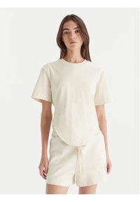 Adidas by Stella McCartney - adidas by Stella McCartney T-Shirt JX6775 Beżowy Regular Fit. Kolor: beżowy. Materiał: bawełna #1